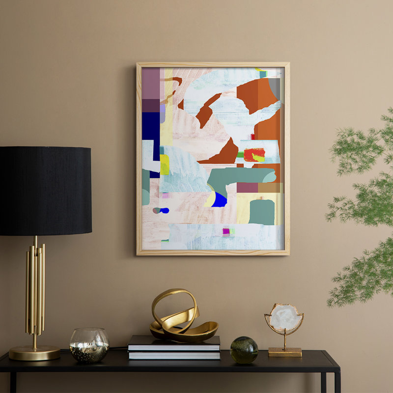 Lucca en couleur II, reproduction encadrée - bois massif, H 15 po x l 12 po