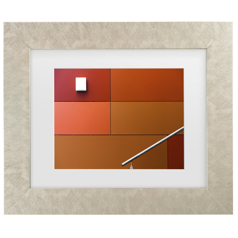 Art encadré carré blanc Rolf Endermann, H 14,5 po x l 17,5 po, Cadre crème