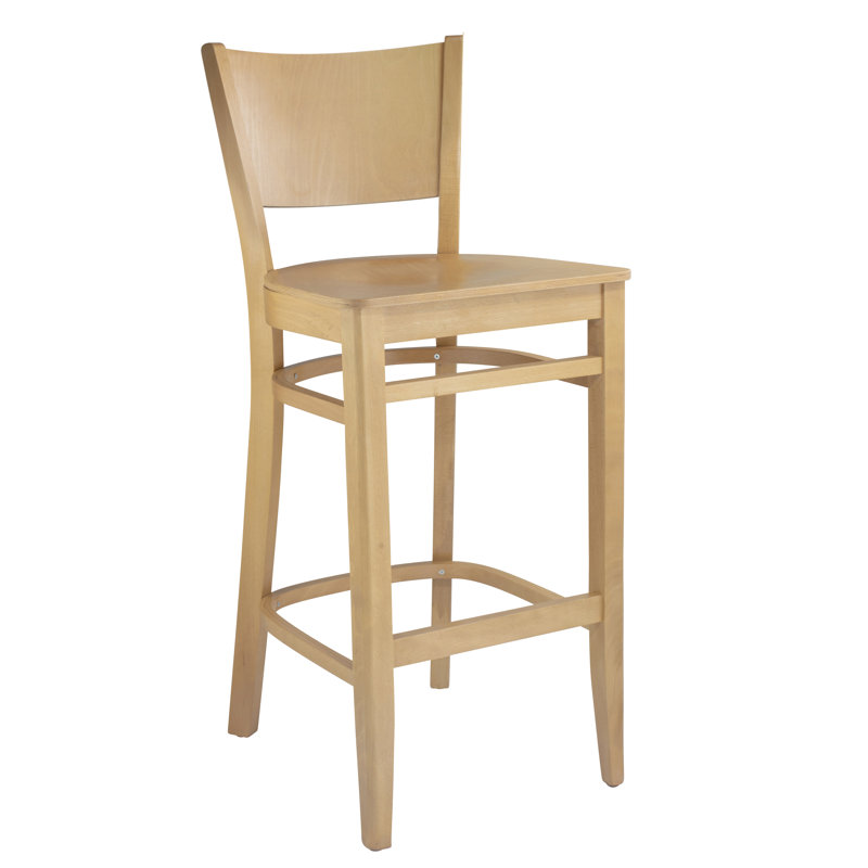 Calina Counter Stool with Solid Wood Frame, Natural, Bar Stool (30" Seat Height)