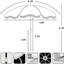 Parasol de terrasse 6,5 pi Boho-129588999