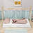 Twin Size Wooden Tent Floor Bed with Triangle Structure-1506752107