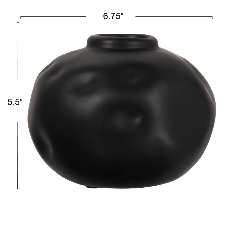 Vase rond en terre cuite Idalou, Black