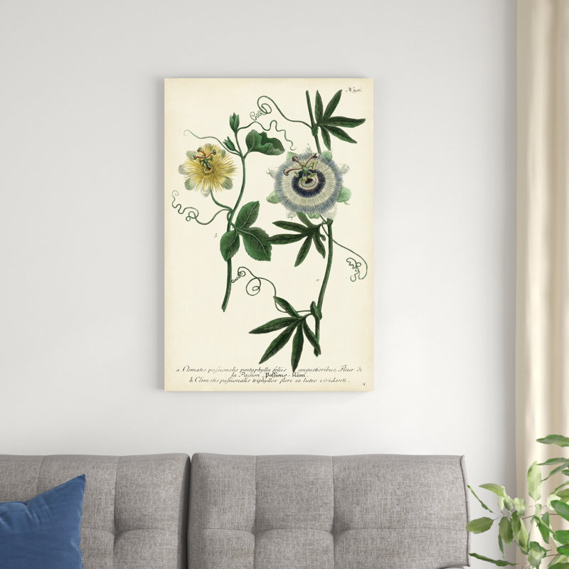 Fleur de passion antique II, H 36 po x l 24 po x P 1,25 po