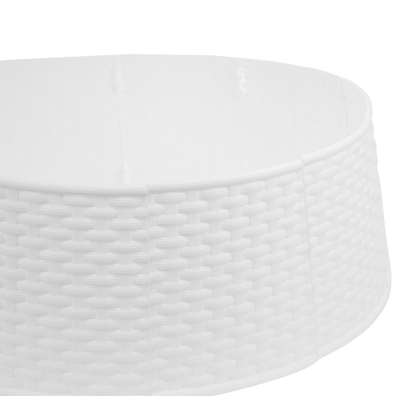 Collier pour arbre de Noël en rotin, Blanc, H 7,5 po x l 21 po