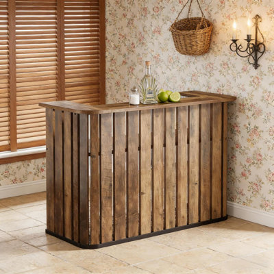 Table de bar à liqueur de style naturel, unité de bar (table seulement)