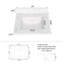 Duracast 24 po X 19,48 po Dessus de meuble-lavabo simple à quartz intégré avec trous de robinet d'évier (sans armoire)