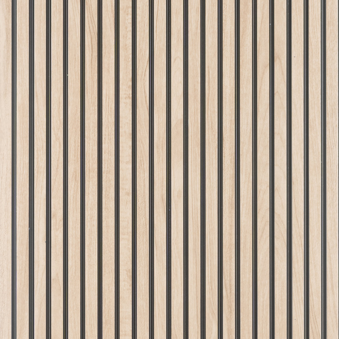 Mini Tambour Slats 94.5" L x 12" W x 0.3" D Polystyrene Glue-up Wood Slat Walls 78.8 sq.ft. (Set of 10) FromPlainToBeautifulInHours