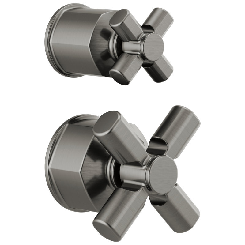 Invari® Pressure Balance Valve With Integrated 3-Function Diverter Trim, Luxe Steel, Cross