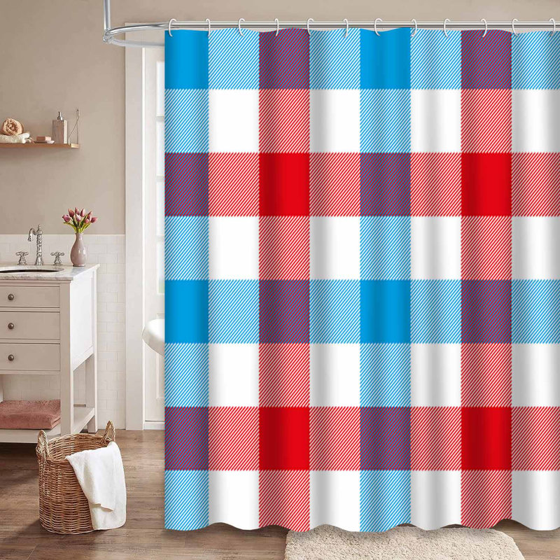 Rideau de douche Tartan, L 72 po x l 72 po