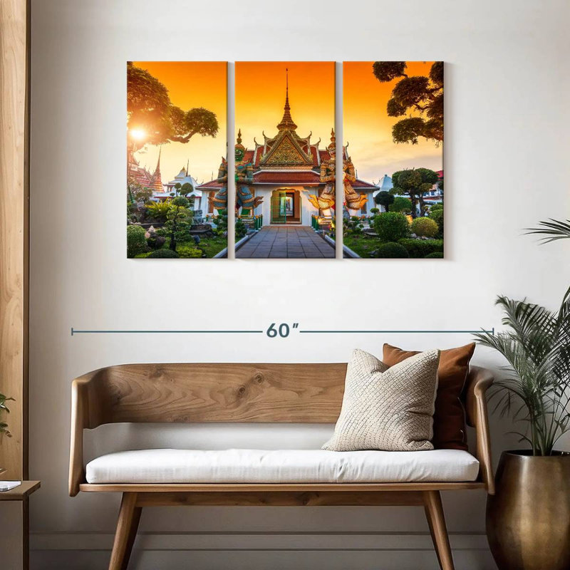 Porte Adella Wat Arun, H 28 po x l 45 po