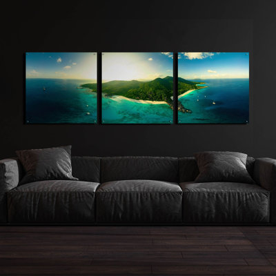«LaDigue» par Epic Portfolio, art mural en verre acrylique, ensemble de 3 pièces