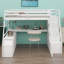 Lit mezzanine avec tiroirs, tablettes et bureau-75856160-88010932