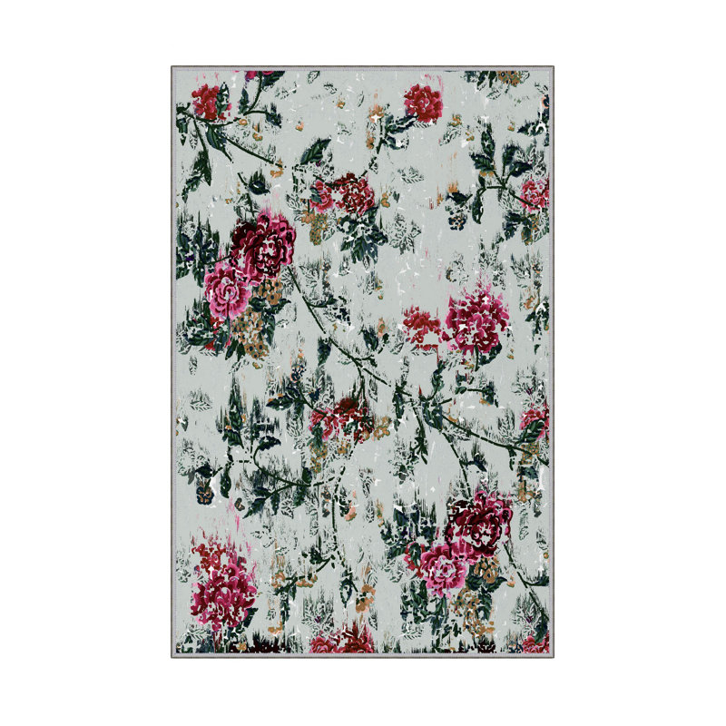 Antibacterial Hall Carpet (2.6 x 6.6 Ft) | 100% Polyester, 0.4 in Pile Height | Non-Slip PVC Dot Underside, Machine Washable | 3D Digital Printing, Durable & Stylish for Entryways, Living Rooms & More