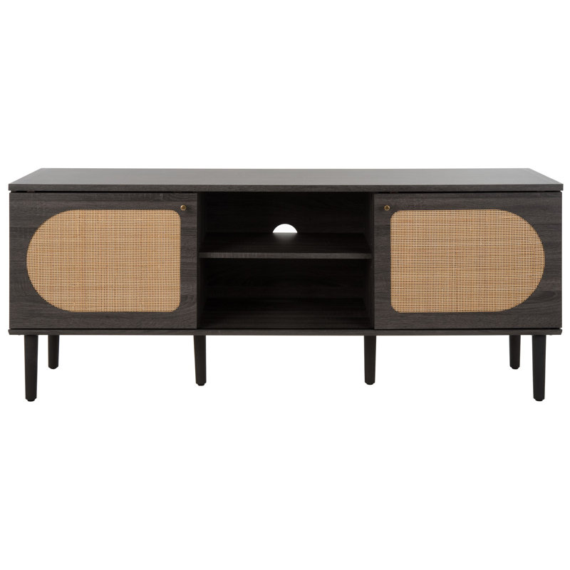 Maser 59.02'' W TV Stand, Distressed Black/Natural