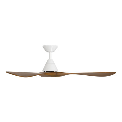 Carve 3 Natural Wood Blade Smart Ceiling Fan With Remote Control Included, Works With Alexa and iOS or Android App