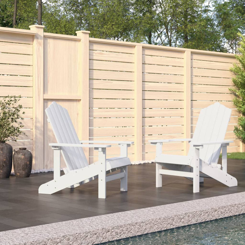 Horace Outdoor Adirondack Chair, White
