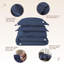 Housse de couette 100% coton biologique Whisper pour très grand lit - Housse de couette légère et rafraîchissante naturellement douce avec taies décoratives - Tissage de satin à densité de tissage 300 fils certifié Premium Gots (simple, bleu marine)-117402478-117402483
