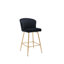 Tabouret de bar rembourré avec repose-pieds Elijah-107437722