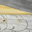 Édredon 7 pièces pour lit très grand jaune - serein, brodé, rembourré, édredon, taies décoratives, coussins décoratifs, jupe de lit, pièce sereine lavable et de qualité fine, tissu froissé