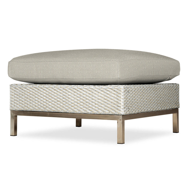 Elements Outdoor Ottoman, Cottage Pepper, Antique White