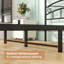 Queen Size Metal Canopy Bed Frame With Headboard And Footboard Black