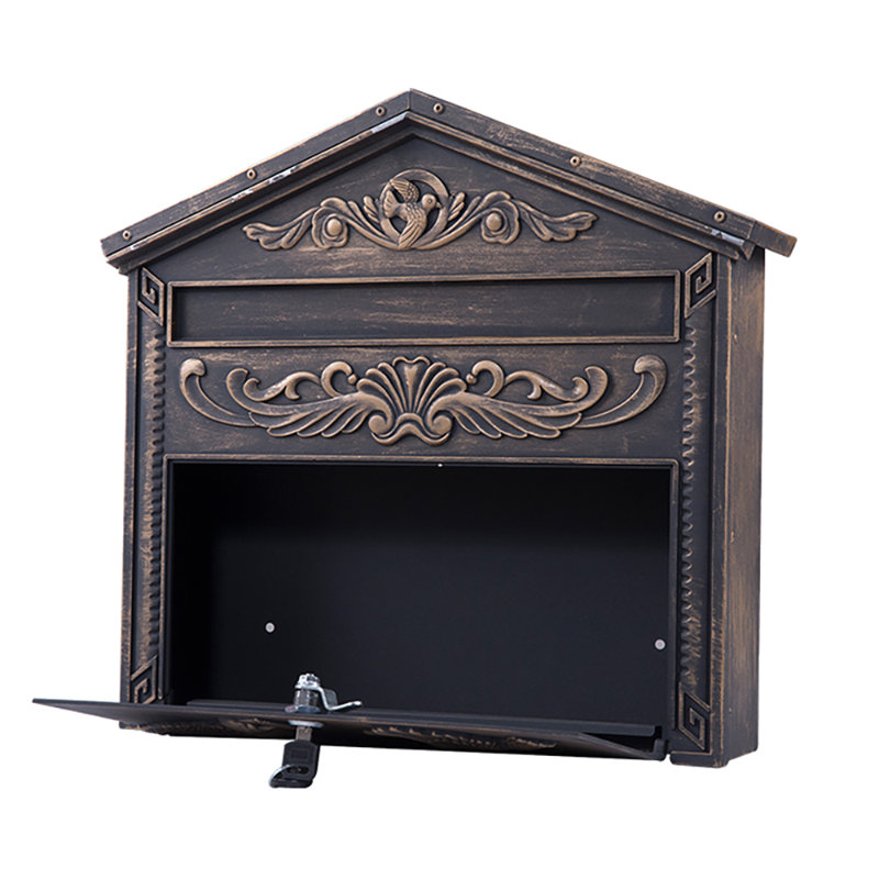 Cast Aluminum Locking Wall Mounted Mailbox
