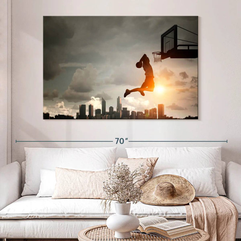 Sireci Basketball Dunk, 34" H x 51" W