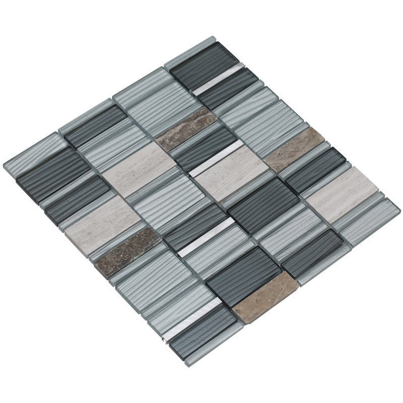 Tallia Stone Tile, Gray/Silver