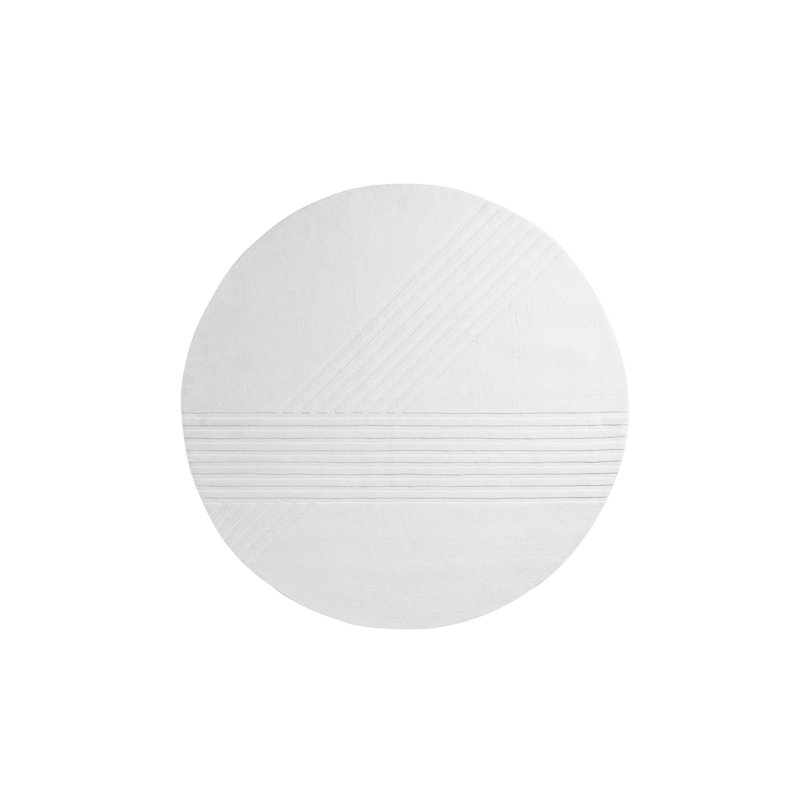 Off White Kyoto Rug, Round 8'2"
