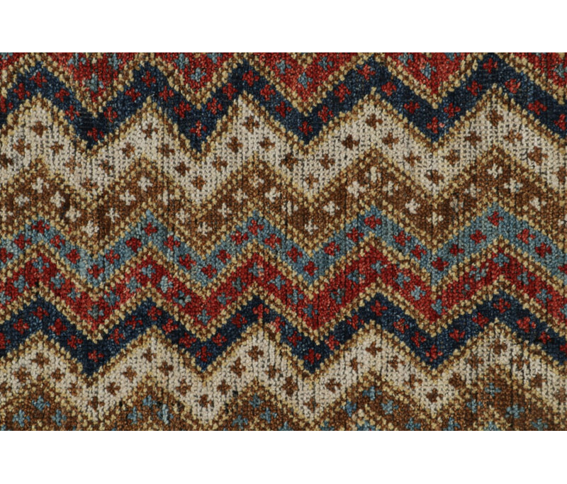 Hand Knotted Wool Area Rug in Red