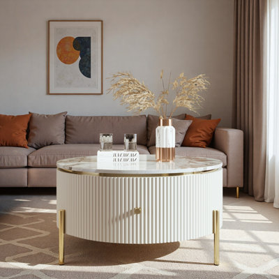 Table basse moderne avec 2 grands tiroirs Modern