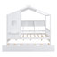 Lit de maison en bois avec lit gigogne, conception moderne pour enfants avec tablette de rangement-1766933414