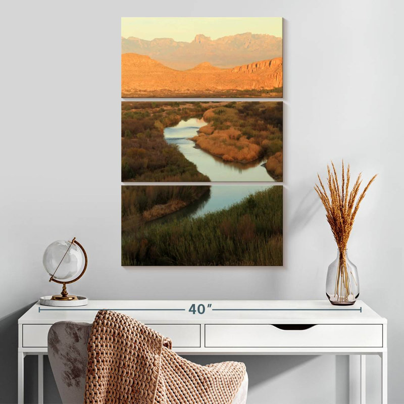 Vue d'Alvord sur le Rio Grande, H 32 po x l 20 po