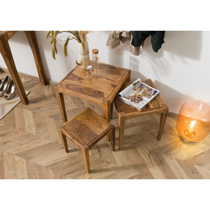 Ancona Solid Wood Nesting Tables