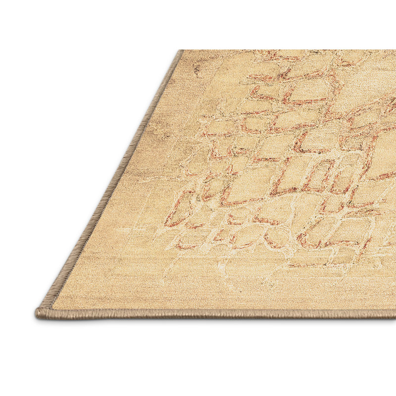 Washable Geometric Indoor Rug, Runner 2' x 5'