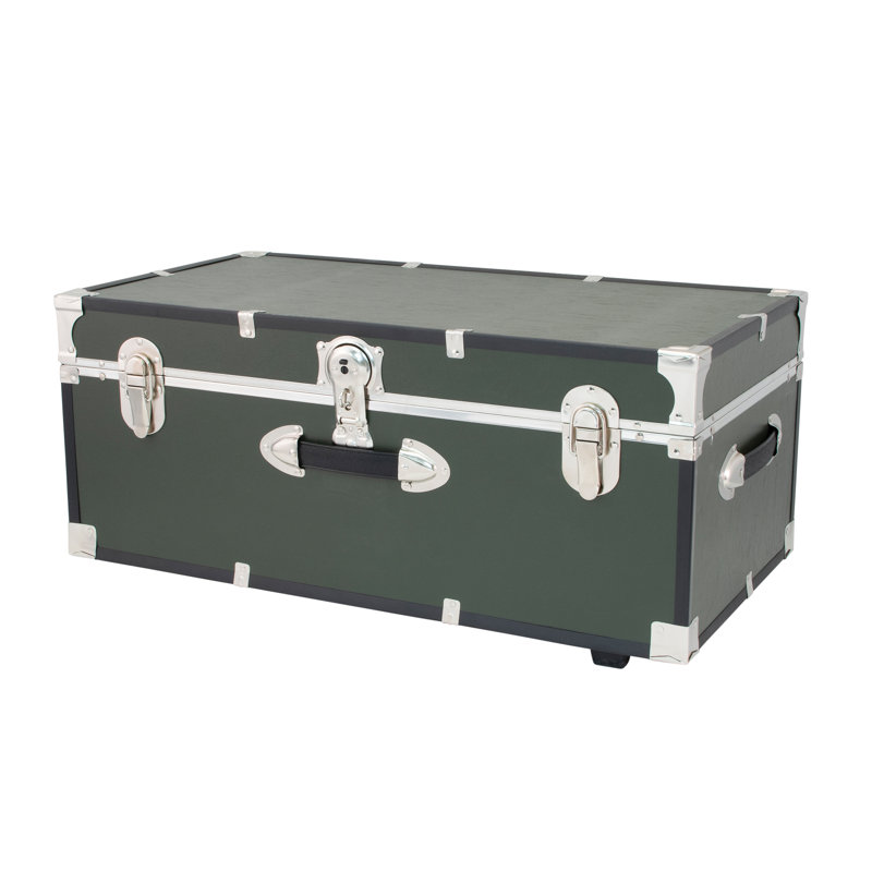 Lynne Manufactured Wood Camp Trunk / Footlocker, Olive
