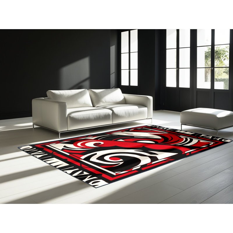 Sinister Swirl Rug, Rectangle 6' x 9'