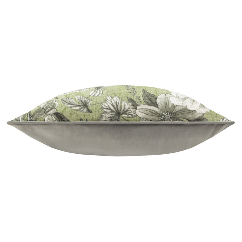 Harlington Botany Floral Square Cushion Cover, Green