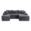 Canapé modulaire en forme de U 106,3 po, canapé-lit modulaire à assise profonde, aucun assemblage requis pour le salon et la chambre à coucher-1074083845-1074084345-1074084350