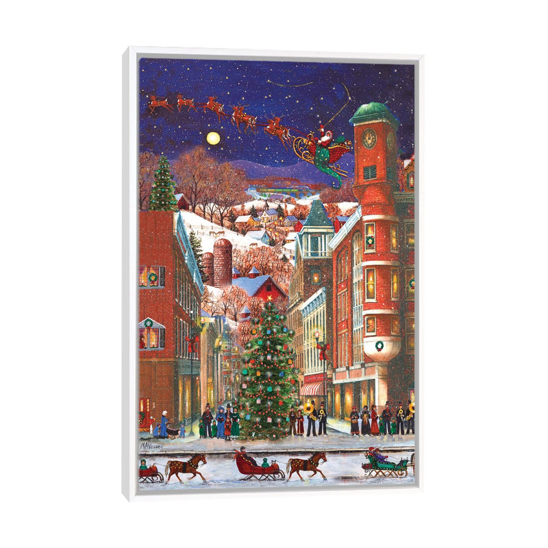 Holiday Carolers 1 Piece Wall Art on Canvas, 66.04 cm H x 45.72 cm W x 4.445 cm D, White