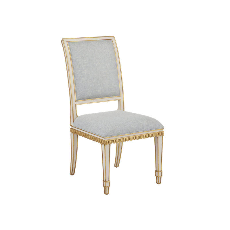 Chaise parsons en tissu Ines ivoire Ines