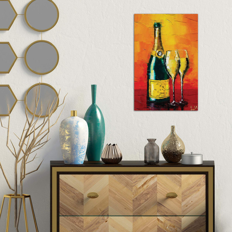 Happy New Year by Mona Edulesco - Wrapped Canvas Painting, 66.04 cm H x 45.72 cm W x 1.91 cm D