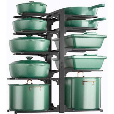 10-Tier Pots And Pans Organizer Under Cabinet