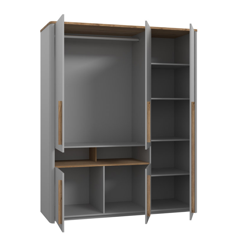 Phineas 5 Door Manufactured Wood Wardrobe