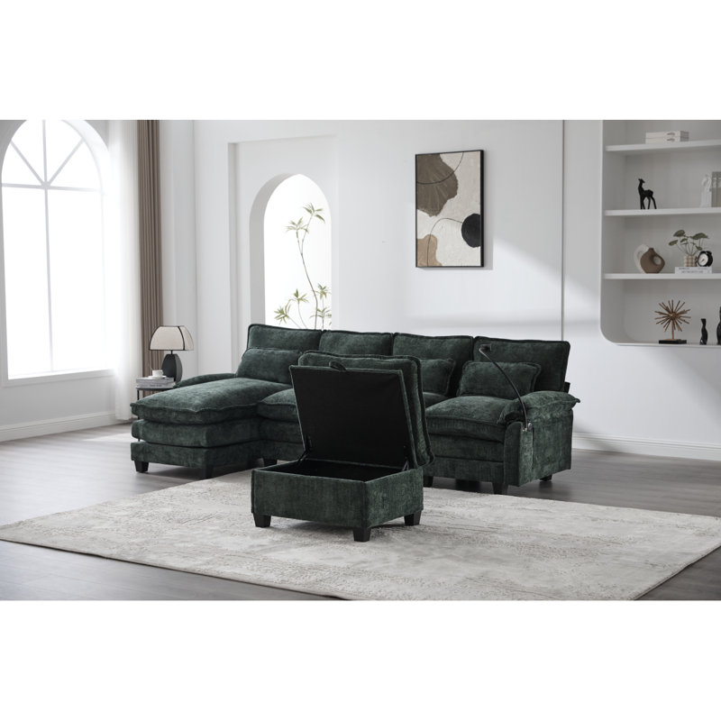 Canapés modulaires rembourrés et confortables, Émeraude