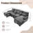 U Shaped Cloud Couch,modern Chenille Ectional Couches With Double Chaise,deep Seat Comfy Sofa Living Room,apartment-1989406879