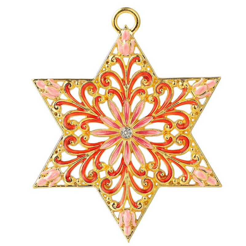 Ornement en forme de fêtes traditionnel star of david