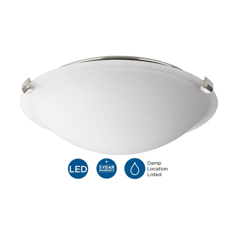 Kerri Glass LED Flush Mount, 4.25" H x 12" W x 12" D