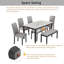 Ensemble de salle à manger 6 pièces avec plateau de table, ensemble de table de salle à manger pour 6 personnes, ensemble de table de salle à manger moderne en bois avec banc et 4 chaises pour la cuisine et la salle à manger