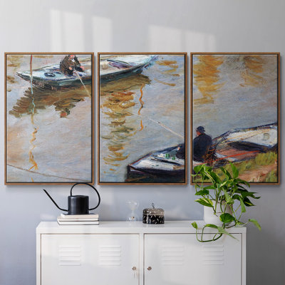 " Two Anglers 1882 " 3 - Pieces